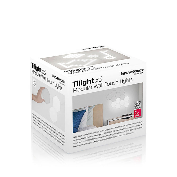 Set panouri LED modulare, InnovaGoods Tilight, 3 bucăți, magnetice