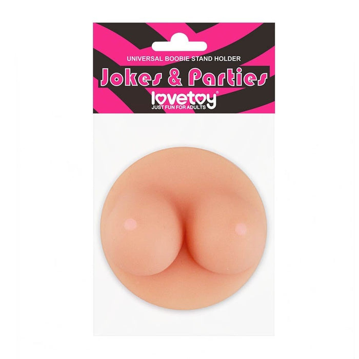Suport telefon/tabletă, Lovetoy, Model Boobie, silicon, roșu