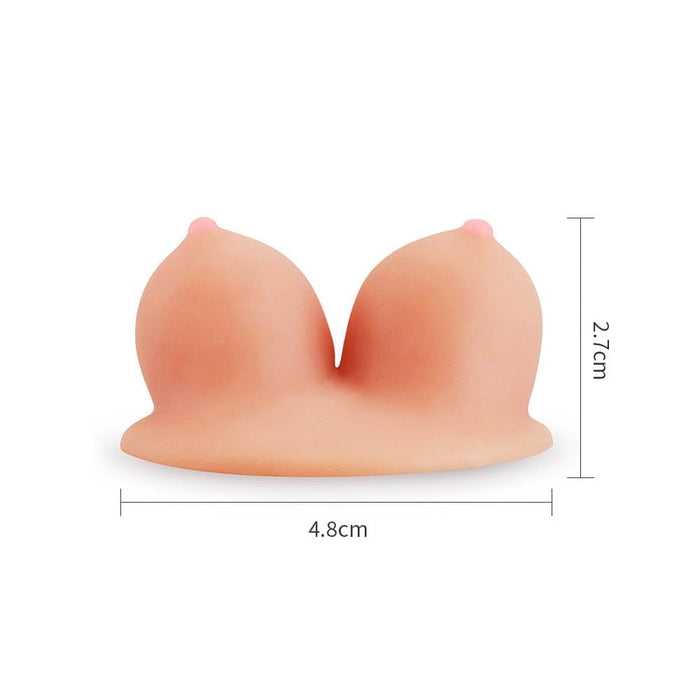 Suport telefon/tabletă, Lovetoy, Model Boobie, silicon, roșu