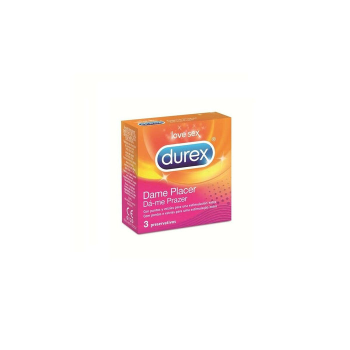 Prezervative Durex Dame Placer, 3 bucăți, latex natural