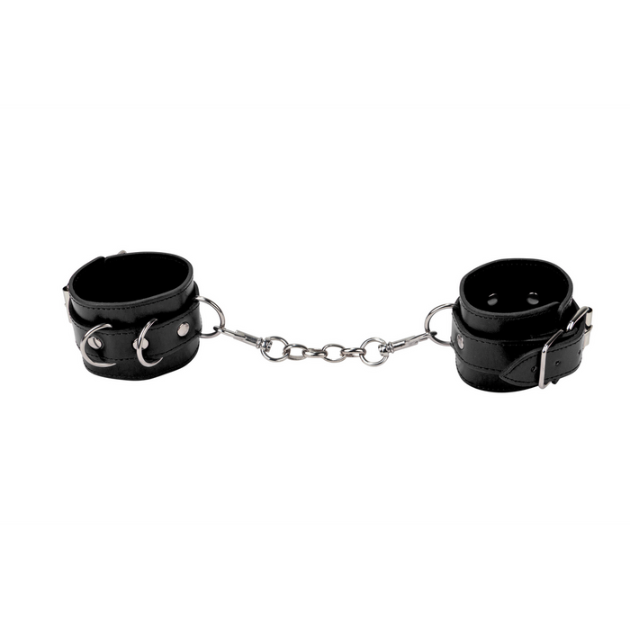 Curele din piele, Ouch!, negre, ajustabile