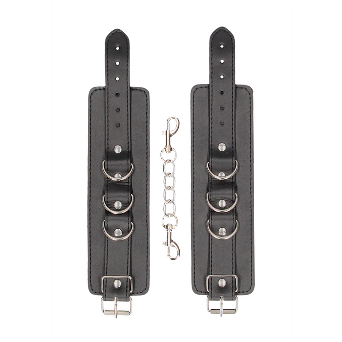 Curele din piele, Ouch!, negre, ajustabile