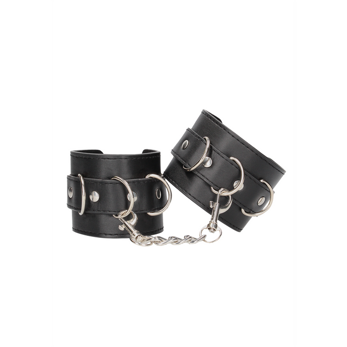 Curele din piele, Ouch!, negre, ajustabile