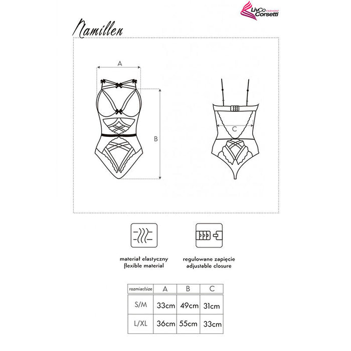 Bodysuit, Maxmillen Namillen LC, negru, S/M