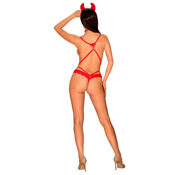 Body leotard, Revilian, Evilia, roșu, mărime S/M