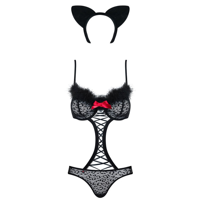 Costum trei piese, Obsessive, imprimeu leopard, L/XL