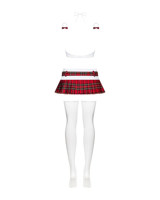 Costum tematic, Obsessive, 5 piese, roșu/alb