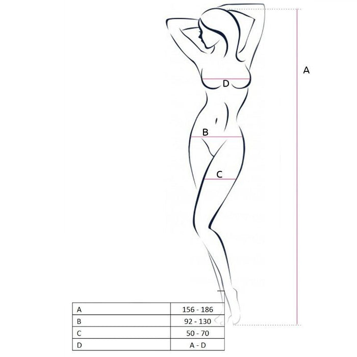 Bodystocking, Passion, BS054, negru, mărime unică