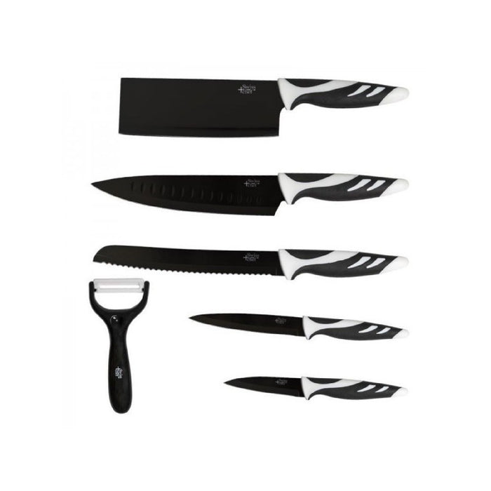 Set cuțite, Cecotec, 6 piese, negru