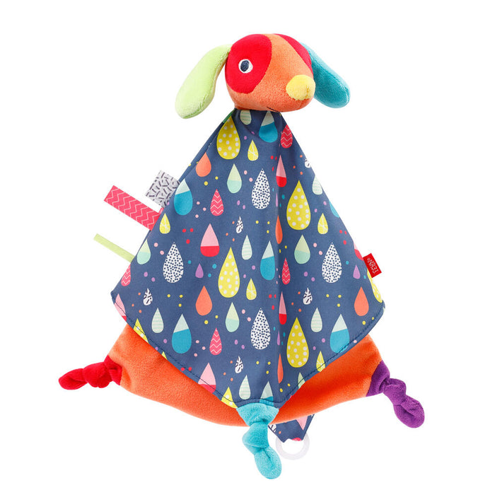 Jucărie doudou, Fehn, cățeluș, multicolor, 31 cm