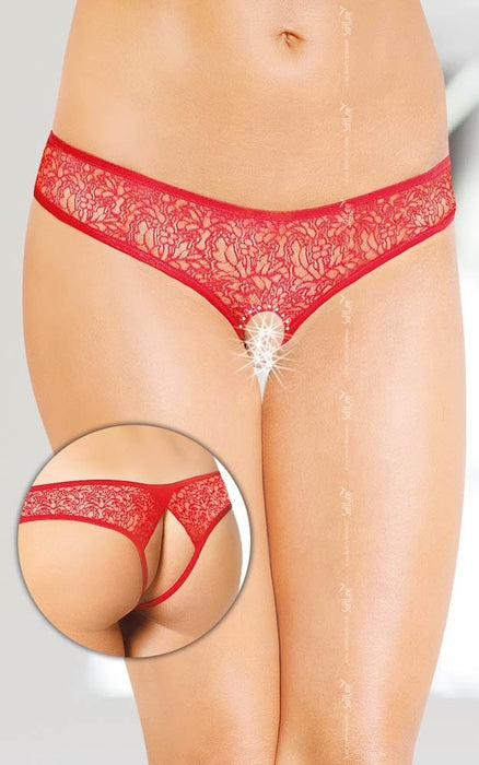 Chilot tanga, Softline, Model 2446, roșu, mărime S/M