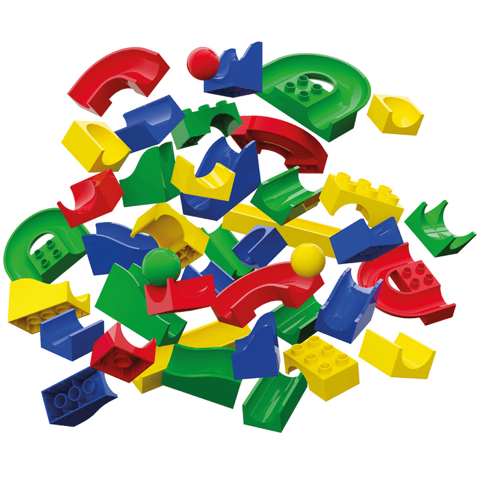 Set tobogane, Hubelino, Marble Run, 55 piese, multicolor