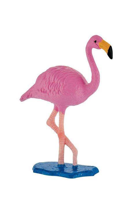 Figurină flamingo, Bullyland, pictată manual, 7 cm