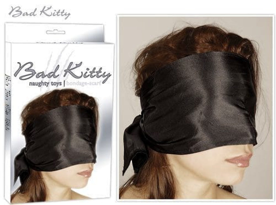 Fular Bondage, Bad Kitty, satin negru, 100% poliester