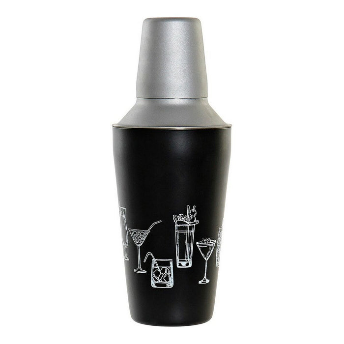 Aparat cocktail, DKD Home Decor, oțel inoxidabil, negru-argintiu