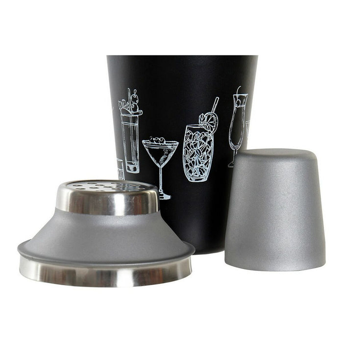 Aparat cocktail, DKD Home Decor, oțel inoxidabil, negru-argintiu