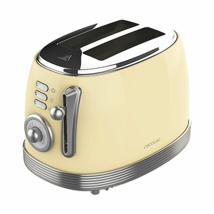 Prăjitor de pâine, Cecotec Vintage 800, 850 W, Galben pal