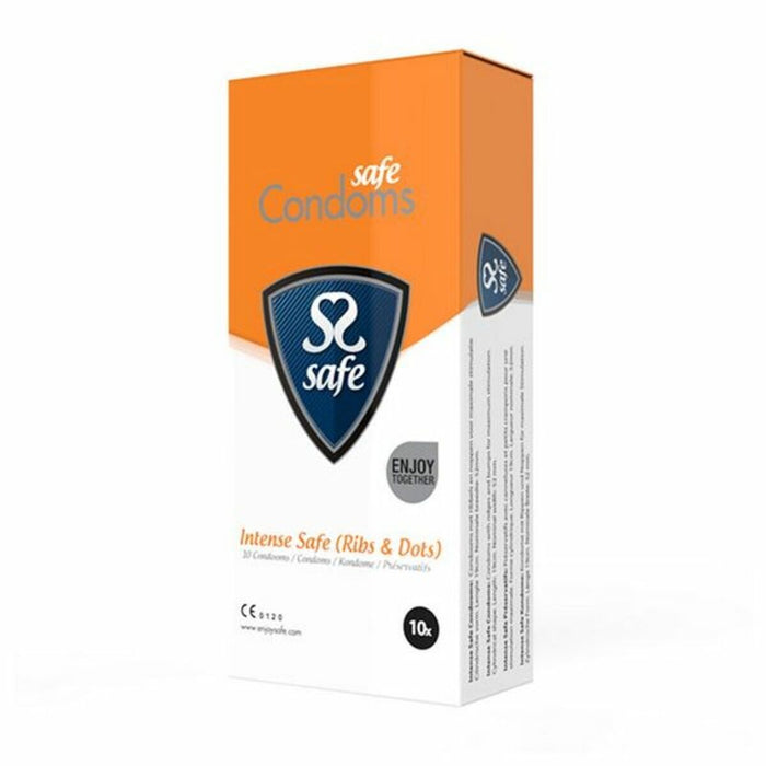 Prezervative, Safe, Intense Ribs & Nobs, 10 buc