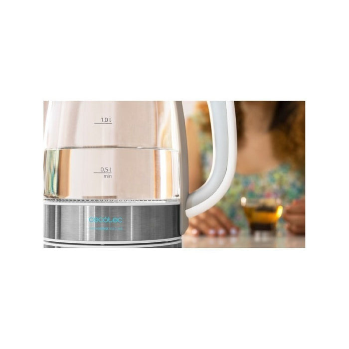 Fierbător, Cecotec ThermoSense 350 Clear, sticlă borosilicată, 1,7L
