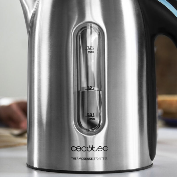 Fierbător electric, Cecotec Thermosense 270, 1.7 litri, oțel inoxidabil