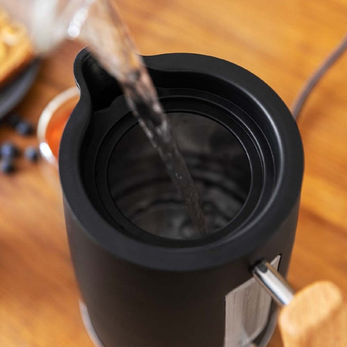 Fierbător electric, Cecotec Thermosense 400, 1.7L, 3000W, accente lemn