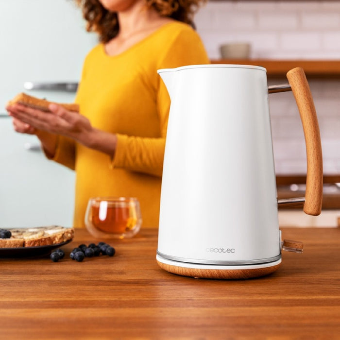 Fierbător electric, Cecotec Thermosense 400, alb, 1.7 L