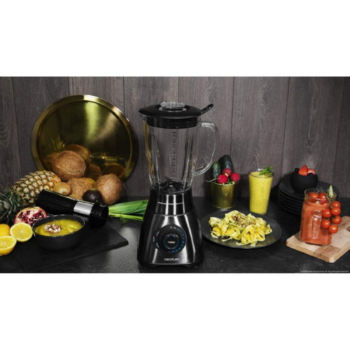 Blender Cecotec Power Black Titanium 1800 Smart, 1.8L, sticlă termorezistentă