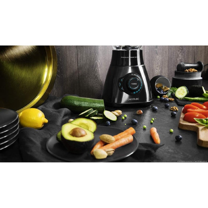 Blender Cecotec Power Black Titanium 1800 Smart, 1.8L, sticlă termorezistentă