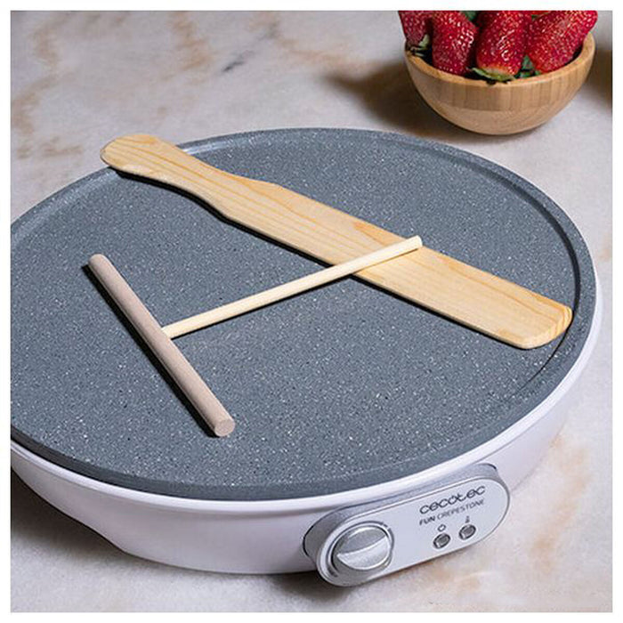 Aparat clătite Cecotec Fun Crepestone, 1000W, antiaderent, 30,5 cm