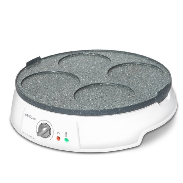 Aparat clătite, Cecotec, Fun Crepestone Twin, 1200 W, alb