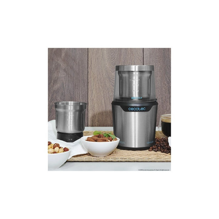 Râșniță electrică, Cecotec Titanmill 300 Duoclean, inox, 300 W