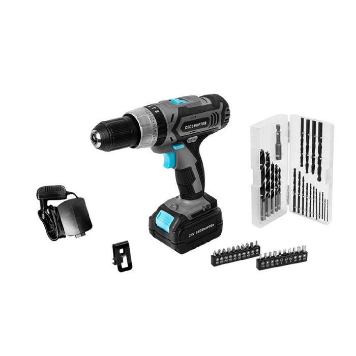 Bormașină cu percuție, CecoRaptor Perfect ImpactDrill 2024 Advance, 24 V, roșu