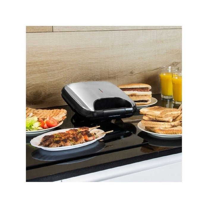 Aparat de sandvișuri, Cecotec Cecomix Square 3030, inox și negru, 750W