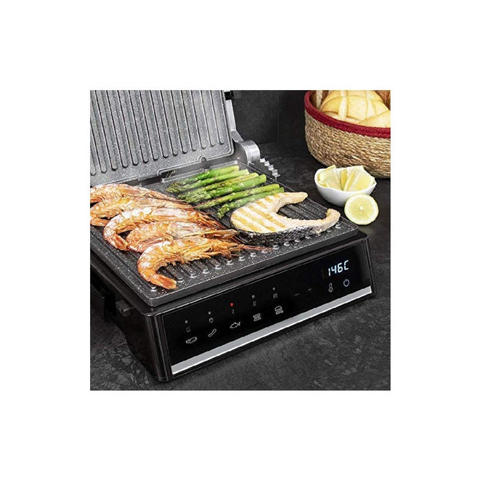Grătar electric Cecotec Rock’nGrill Smart, 2000 W, suprafață largă