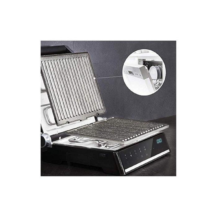 Grătar electric Cecotec Rock’nGrill Smart, 2000 W, suprafață largă