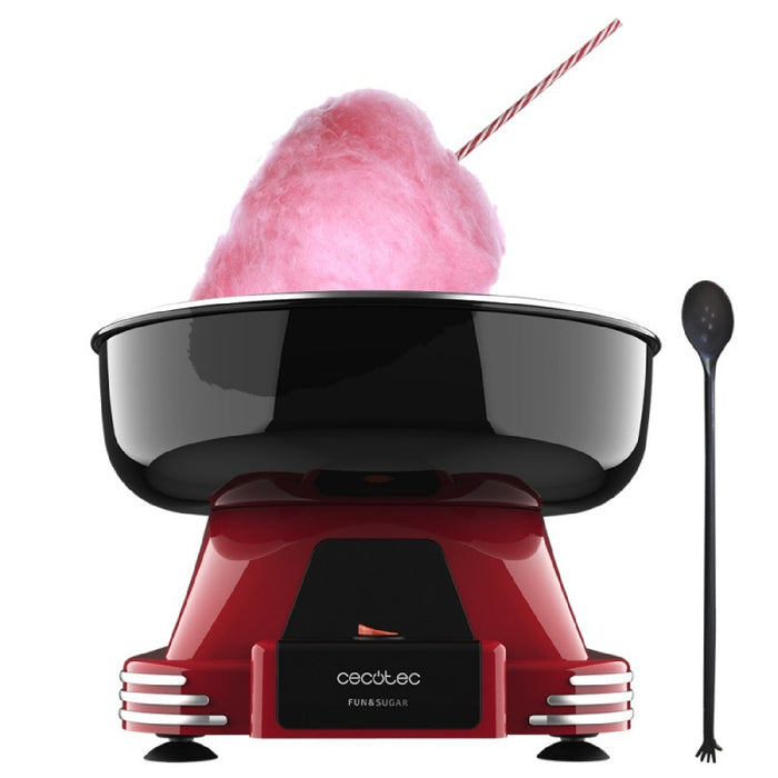 Mașină de vată pe băț, Cecotec, Fun&Sugar, 500 W, roșu