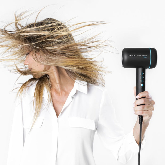 Uscător de păr, Cecotec Bamba IoniCare 6000 Rockstar Ice, digital, negru
