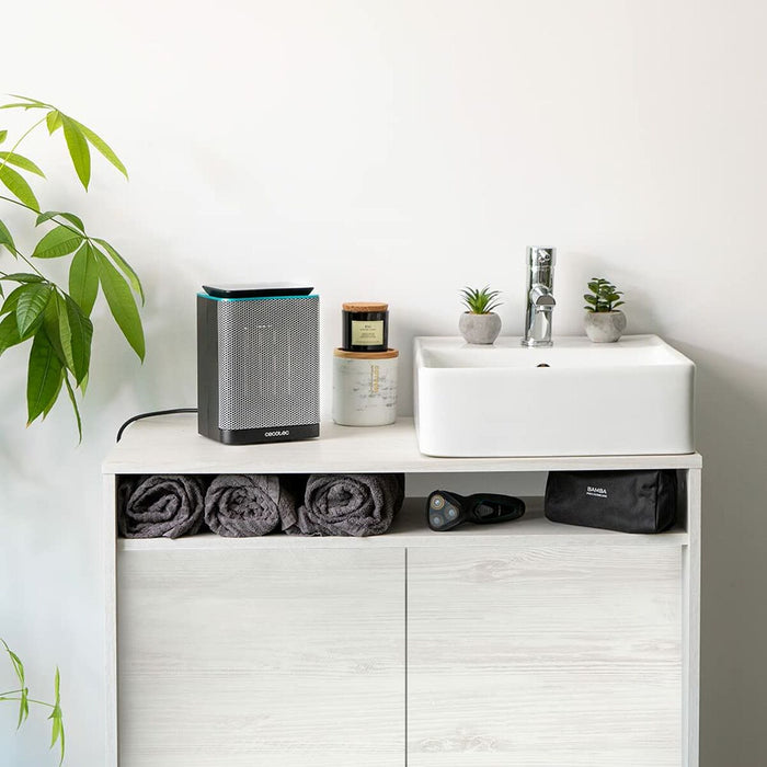 Aerotermă oscilantă, Cecotec ReadyWarm 6190, ceramică, negru-argintiu