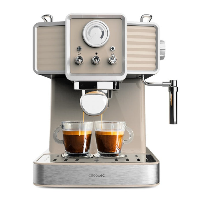 Espressor, Cecotec Power Espresso 20, Light Beige, inox