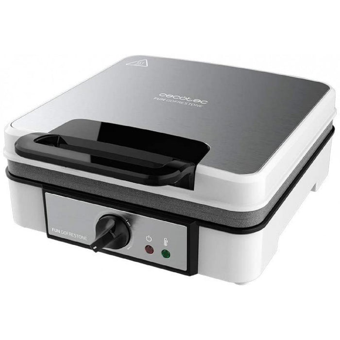 Aparat de făcut vafe, Cecotec, Fun GofreStone 4Inox, inox, negru