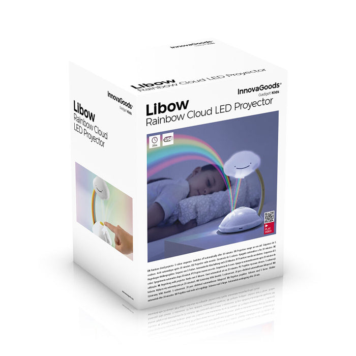 Proiector LED, InnovaGoods, Rainbow Libow, multicolor, USB