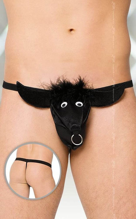 Chilot tanga, Softline, model 4437, negru, mărime SL