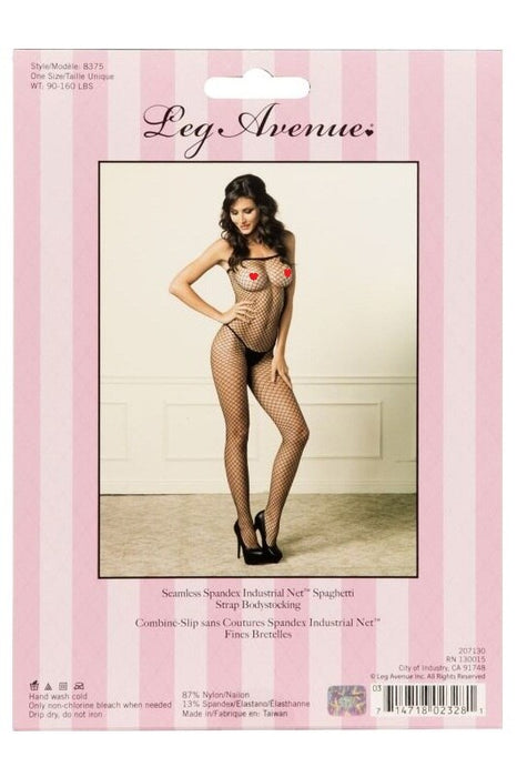 Bodystocking plasă, Leg Avenue, negru, mărime universală