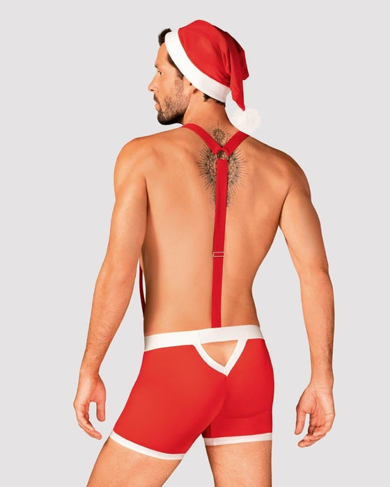 Costum Moș Crăciun, Obsessive, set S/M, roșu