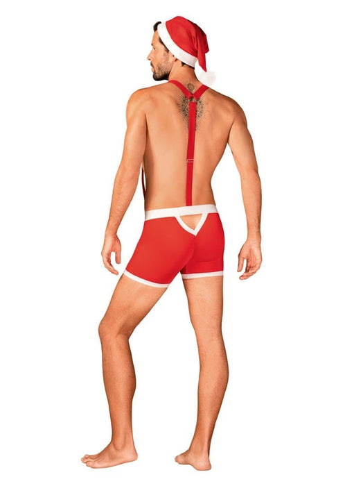 Costum Moș Crăciun, Obsessive, set S/M, roșu