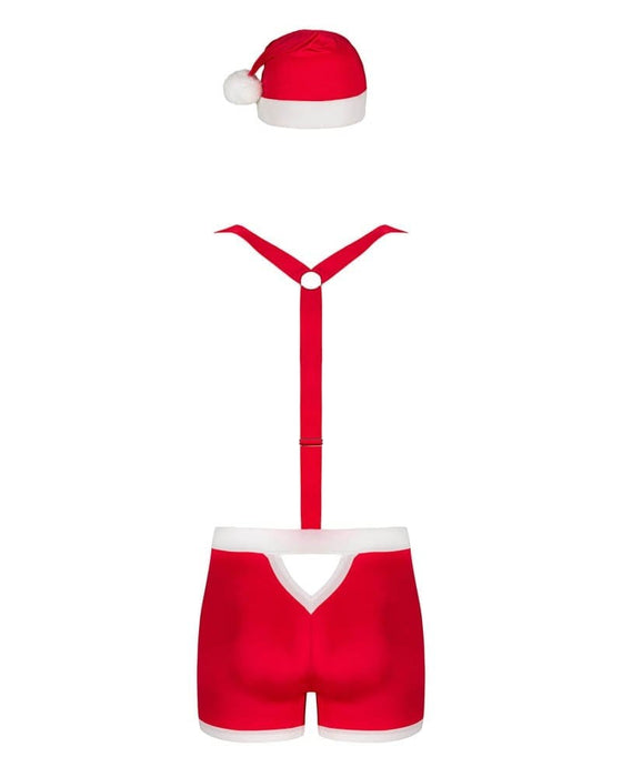 Costum Moș Crăciun, Obsessive, set S/M, roșu