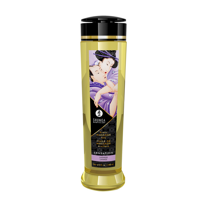Ulei de masaj erotic, Shunga, 240 ml, aromă lavandă