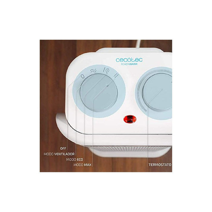 Încălzitor ceramic, Cecotec, Ready Warm 6250, alb și argintiu