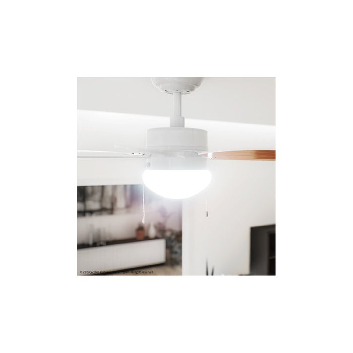 Ventilator cu lampă, Cecotec EnergySilence Aero 360, alb și lemn, 92 cm