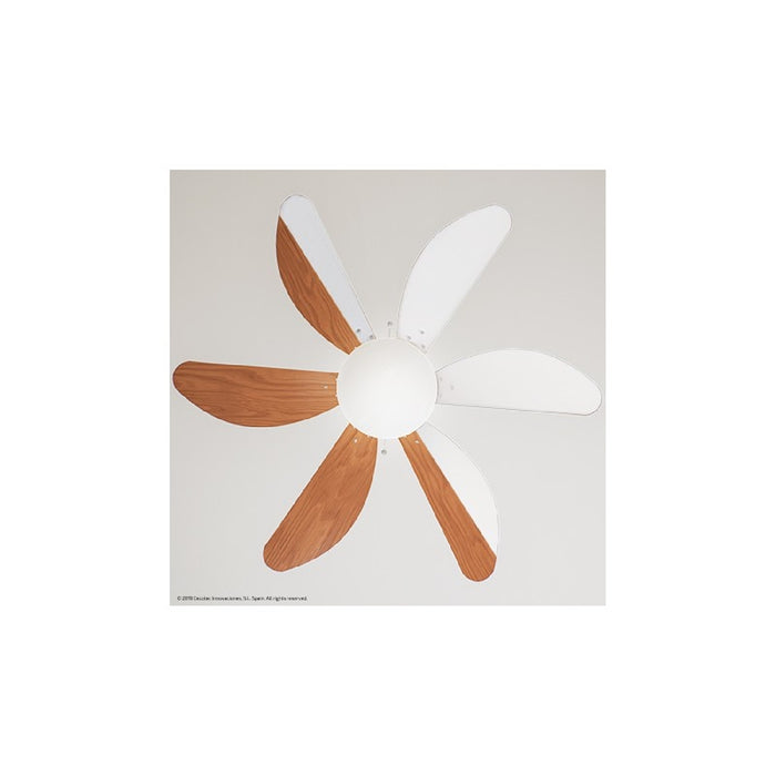 Ventilator cu lampă, Cecotec EnergySilence Aero 360, alb și lemn, 92 cm